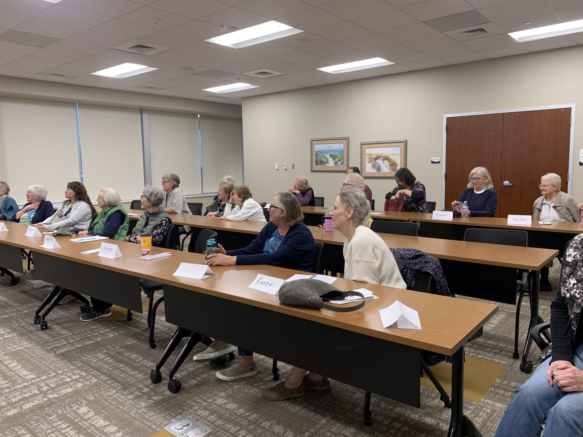 Rapt attention to Nina Corazzo’s wonderful presentation
